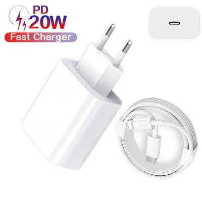 China Mobile Phone Charger 20W Palladium USB C Fast Charging Power Fast Adapter For Apple iPhone 12 12Pro 13 13Pro Mini Pro Max for sale