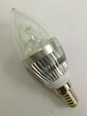 China Indoor Lighting Hotel Lamp E14 / E27 LED Bulb With Transparent Cover for sale