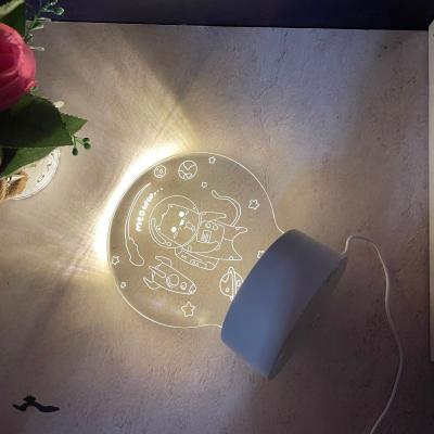 China Low price modern wholesale 3 color usb powered acrylic light sign for home decor for sale