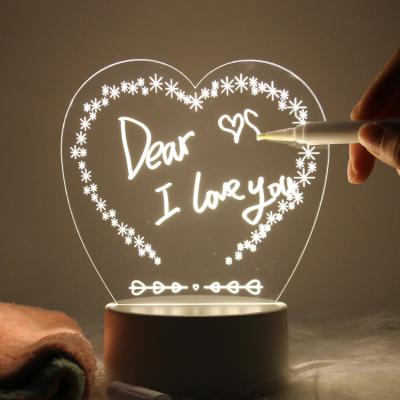 China Home Decoration Acrylic Luminous Erasable Led Drawing Board Christmas Halloween Other Gifts For Kids for sale