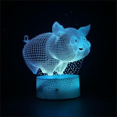 China Modern Cute 3d Touch Color Changing Kids Led Acrylic Night Light For Rooms for sale