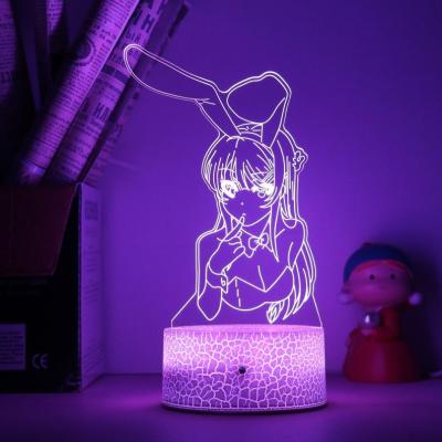 China Modern Hot Selling DARLING in FRANXX Nightclub Decorative Lights Led 3d Lamp for sale