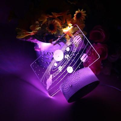 China Modern Customized Muslim Touch Control Smart Color Changing 3d Night Light For Decoration for sale