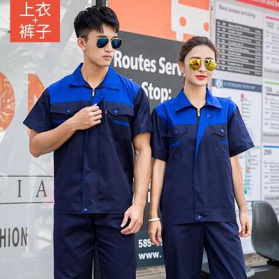 China Sales durable men's and women's work clothes men's and women's summer casual mechanical short sleeve shirt factory work for sale