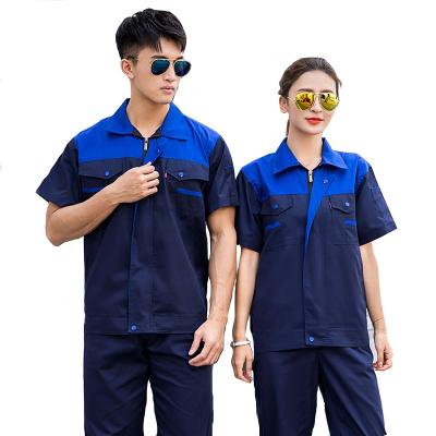 China Factory Work Summer Sleeve Workshop Workwear Protective Thin Short Thin Wear Resistant Work Wear for sale