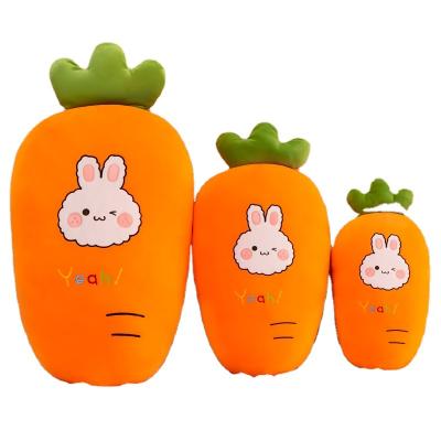 China Creative Carrot Custom Simulation Factory Carrot Stuffed Plush Pillow Expression Cute Plush Toy for sale