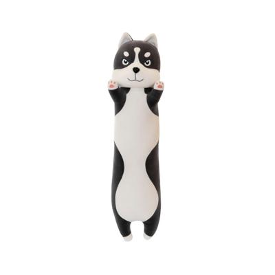 China Plush Children Bed Sleep Soft Toy Stuffed Long Doll Husky Plush Pillow for sale