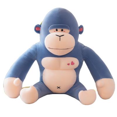 China Best Plush Interactive Black Creative Logo Realistic Plush Toy Gorilla Plush Toy for sale