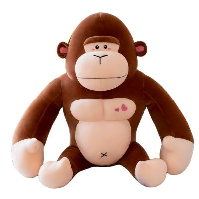 China Custom Gorilla Forest Sitting Position Mascot Company Maker Plush Stuffed Animal Toys for sale