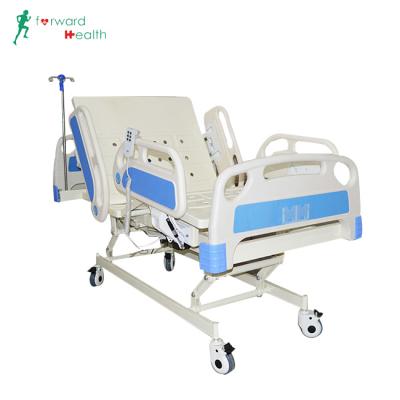 China Hospital Clinic 3 Functions Hospital Bed Bed Inpatient Electric Medical Beds with Mattress, IV Pole Clinic Use for sale