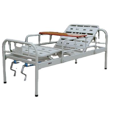 China Hospital Clinic Manual Nursing Bed With Sales Stainless Medical Bed Manual Guardrail Couch for sale