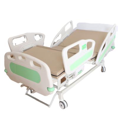 China Hospital clinic ward manual bed with medical matress manual hospital bed triple function manual bed for sale