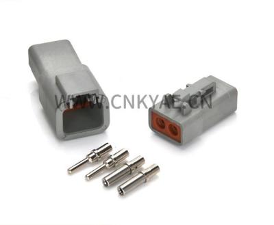 China DTP-06-2S 2 Pin Automobile Electrical DTP Series Female Waterproof Deutsch Connector(Male DTP-04-2P) for sale