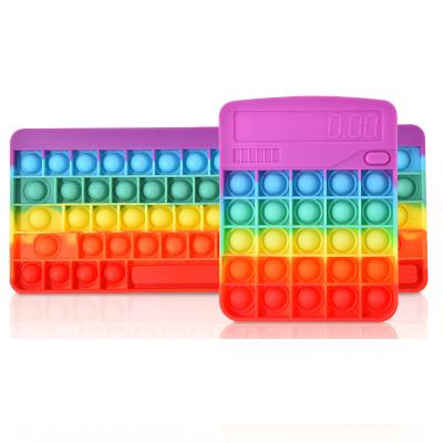 China Funny Educational Toy New Explosive Combination Keyboard And Calculator Push Noise Bubble Bust Sensory Toys For ADHD Kids Adults for sale