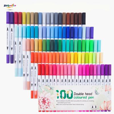 China 12/24/36/48/72/100 Colors Indelible Dual Tip Sketch Alcohol Blank Board Marker Pen for sale