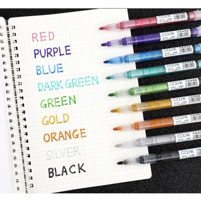 China 12pcs set metallic marker for drawing 13*11*1.5cm for sale