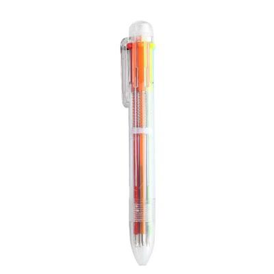 China office & School Pen 10 Colors Bulk Multicolor Pens 0.5mm 6-in-1 Pens With Custom Ballpoint Logo For School Supplies for sale