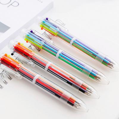 China office & School Pen Ballpoint Pen Manufacturers 0.5mm 6 in-1 Colored Tip Wholesale With Nice Price for sale