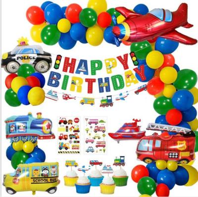 China Party Props Party Decorations Transport Vehicles Foil Balloons for Dump Truck Party Baby Shower Boys for sale