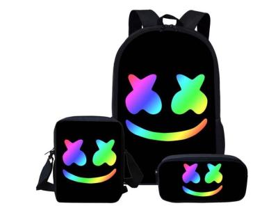 China Lovely Smile Waterproof Backpack Set In 3 Pcs for sale