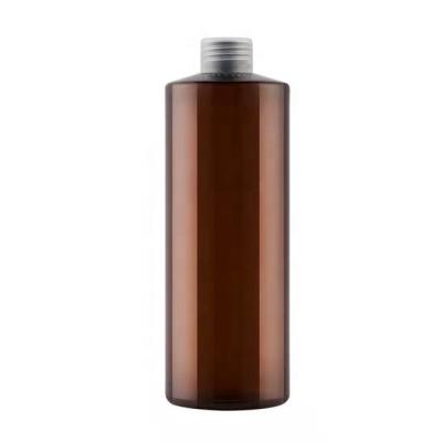 China Amber Plastic Cosmetic Bottle 250ml for shampoo conditioner bottle plastic for sale