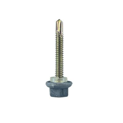 China Pan China Quality Supplier Fastener Hardware Tools Nylon Hexagon Head Drill Screw With Trim for sale