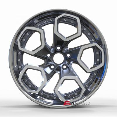 China Passanger Car OEM 2 Piece 20 21 Inch 22 Forged Rim Forged Wheels 5x112 5x114.3 5x120 for sale