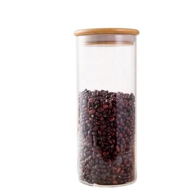 China High Borosilicate Kitchen Freshness Keeping Glass Food Storage Large Airtight Glass Storage Jar Custom Logo for sale