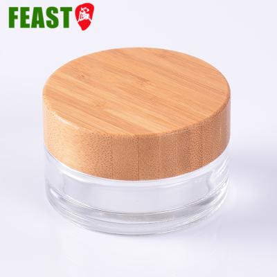 China Skin Care Cream Customize 30Ml Empty Eco Glass Cosmetic Storage Jar Cosmetic Glass Jar for sale