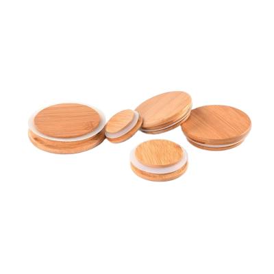 China 2021 eco-friendly NEW 100% eco-friendly silicone bamboo lids food grade custom glass storage jar for sale