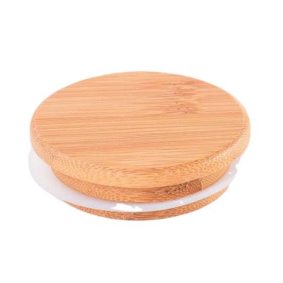 China Eco-friendly Custom Bamboo Lid Kitchen Tools Different Size Logo Lids Round Storage Jar Bamboo Lid for sale