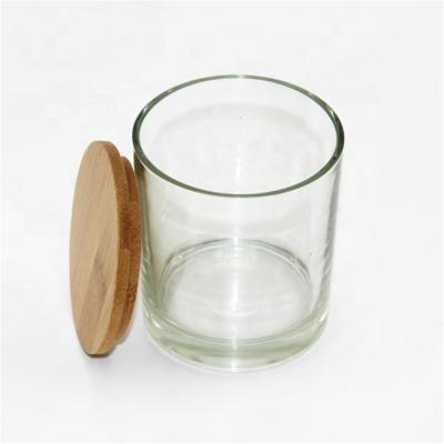 China Sustainable 100% Natural Bamboo Lid Candle Jar Candle Lid Glass Jar for sale