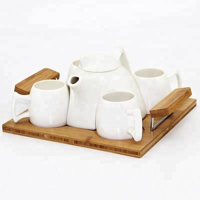 China Viable good quality antique ceramic tea set with tray for sale