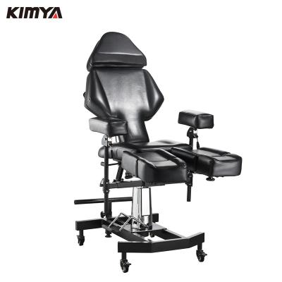 China Kimya Multifunctional Black Massage Table Chair Facial Hydraulic Tattoo Bed Furniture Modern Professional Massage Equipment for sale