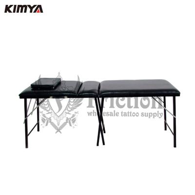 China Contemporary Portable Adjustable Folding Black Tattoo Bed Massage Table for sale