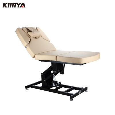 China Beautiful Appearance Beauty Salon Furniture Spa Facial Bed Chair Electronic Black White Electric Massage Facial Bed for sale