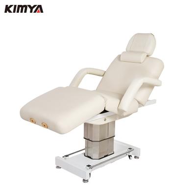 China 3 Motor Easy Clean Professional Cheap Cosmetic Facial Bed Chair,Adjustable Bed Massage Bed Electric Facial Table For Salon Spa for sale