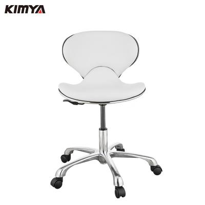 China Beautiful Appearance Kimya Hairdresser Barber Shop Stool Turn Beauty Lifting Stool Make Up Barber Shop Nail Stool With Backrest for sale