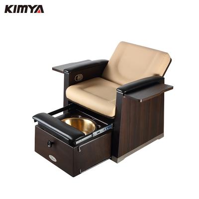 China Popular High Quality Luxury Nail Salon Equipment Nail Pedicure Chair Wooden Foot Spa Massage for sale