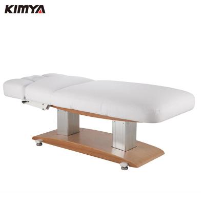 China Modern Adjustable Wooden Cosmetic Tattoo Facial Table Beauty Salon Kimya Folding Therapy Spa Treatment Massage Couch Bed for sale