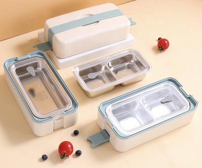 China Hot Selling Lunch Box Heatable Kids Bento Box For Kids Metal Food Containers Biodegradable Lunch Box for sale