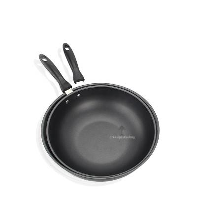 China Factory direct sale high quality durable stainless steel removable handle frying cooking pan, chinese wok pan for sale