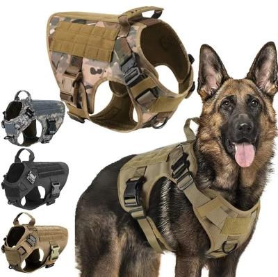 China Durable Cooling Stored Dog Chest Pet Training Coat Durable Tactical Dog Vest Outdoor Harnesses And Leashes for sale