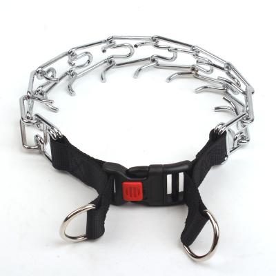 China New Stocked High Quality Adjustable Chain Outdoor Stainless Steel Dog Collar Training Fork Collar For Dogs for sale