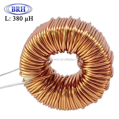 China Industrial Magnet Connections Ferrite Core Wire Wound Coil Toroidal Power Inductor 380uh for sale