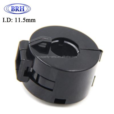 China Industrial Ferrite Core Magnet Black High Frequency Filter With Power Cable Clip for sale