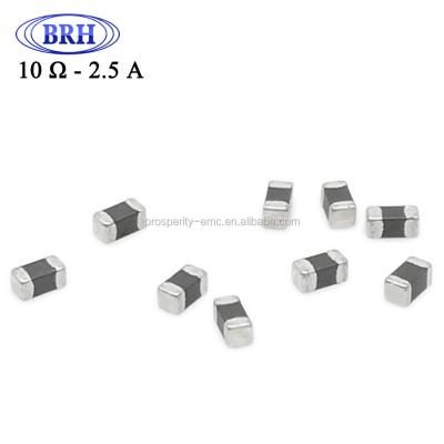 China Noise removal for mobile devices 0402 size 10ohm 2.5A high current smd multilayer ferrite chip bead inductor for sale