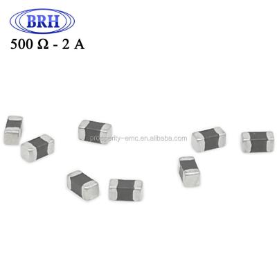 China Noise Removal For Mobile Devices High Current SMD Ferrite Bead Inductors 0603 Size 500ohm 2A for sale