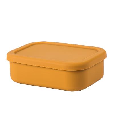 China Microwavable Food Storage Containers Travel Meal Prep Snacks Bento Silicone Lunch Box For Kids for sale