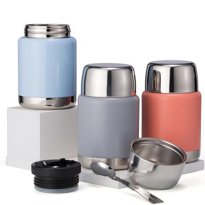 China PORTABLE Wide Mouth Stainless Steel 500ml 750ml Food Containers Food Storage Jar Vacuum Thermos Food Jar For Kids for sale